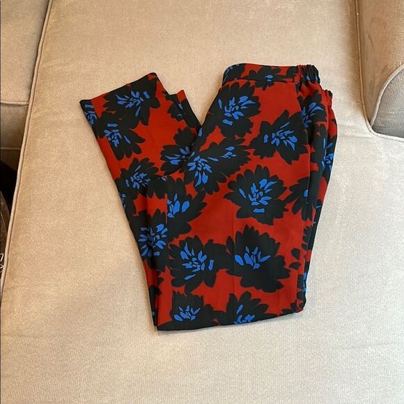 J.Crew -with pockets Floral Print Pants - Red and Blue - Picture 3 of 5